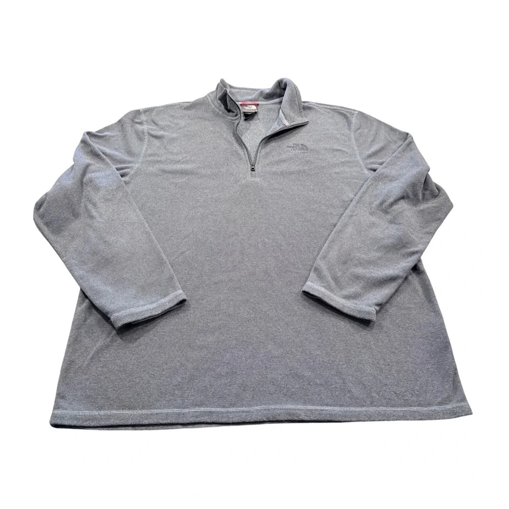 The North Face Mens Gray 1/4 Zip Fleece Pullover Long Sleeve Shirt XL